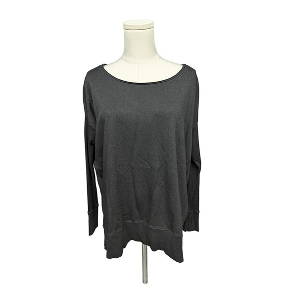 SWEATY BETTY Small‎ Top Sweatshirt Dolman Sleeve Scoop Neck Side Vents Knit - Picture 1 of 10